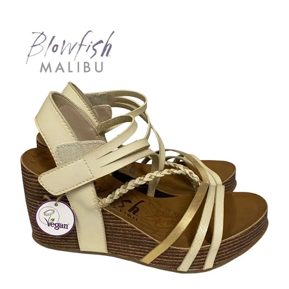 BLOWFISH MALIBU Heidi Vegan Wedge Sandals NEW 10